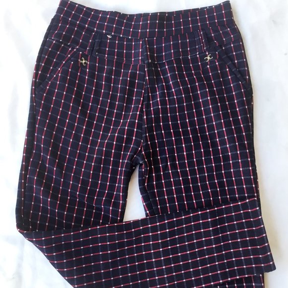 NEW Plaid Leggings Fleece Inside High Rise {Pockets Stretchy ONE SIZE S - Picture 1 of 6